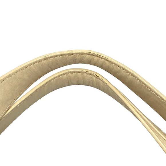 Auth DIOR/ChristianDior Cannage Stitch - Cream Leather Tote Bag - Picture 9 of 16